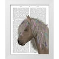 thumbnail image 1 of Fab Funky 20x24 White Modern Wood Framed Museum Art Print Titled - Horse Beige with Ribbons, 1 of 4