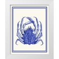 thumbnail image 1 of Fab Funky 20x24 White Modern Wood Framed Museum Art Print Titled - Mixed Nautical Blue on Cream b, 1 of 4