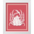 thumbnail image 1 of Fab Funky 20x24 White Modern Wood Framed Museum Art Print Titled - Mixed Nautical White on Coral a, 1 of 4