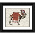 thumbnail image 1 of Fab Funky 24x20 Black Ornate Wood Framed with Double Matting Museum Art Print Titled - Niraj Camel, Red, 1 of 4