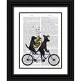 thumbnail image 1 of Fab Funky 25x32 Black Ornate Wood Framed with Double Matting Museum Art Print Titled - Black Labrador Tandem, 1 of 4