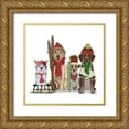 thumbnail image 1 of Fab Funky 26x26 Gold Ornate Wood Framed with Double Matting Museum Art Print Titled - Christmas Des - Winter Sports Fans, 1 of 4