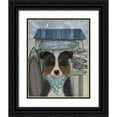thumbnail image 1 of Fab Funky 26x32 Black Ornate Wood Framed with Double Matting Museum Art Print Titled - Border Collie, Tricolour, Surf Shack, 1 of 4
