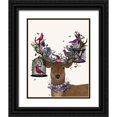 thumbnail image 1 of Fab Funky 26x32 Black Ornate Wood Framed with Double Matting Museum Art Print Titled - Deer Birdkeeper, Tropical Bird Cages, 1 of 4
