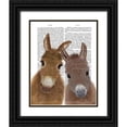 thumbnail image 1 of Fab Funky 26x32 Black Ornate Wood Framed with Double Matting Museum Art Print Titled - Donkey Duo, Looking at You Book Print, 1 of 4