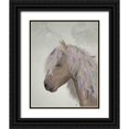 thumbnail image 1 of Fab Funky 26x32 Black Ornate Wood Framed with Double Matting Museum Art Print Titled - Horse Beige with Ribbons, 1 of 4