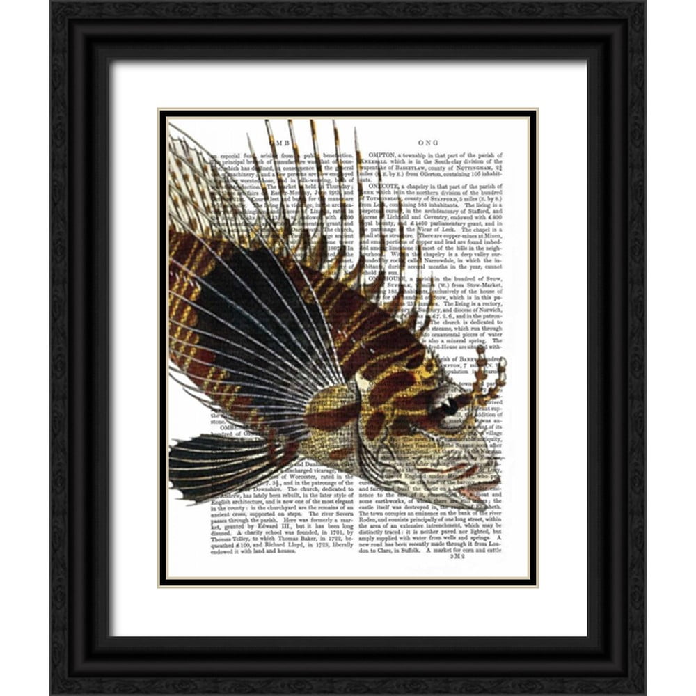 （お得な特別割引価格） Fab Funky 12x14 Black Modern Framed Museum Art Print Titled 財布・ケース・小物入れ
