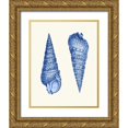 thumbnail image 1 of Fab Funky 26x32 Gold Ornate Wood Framed with Double Matting Museum Art Print Titled - 2 Blue Shells a, 1 of 4