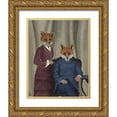 thumbnail image 1 of Fab Funky 26x32 Gold Ornate Wood Framed with Double Matting Museum Art Print Titled - Fox Couple Edwardians, 1 of 4