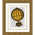 thumbnail image 1 of Fab Funky 26x32 Gold Ornate Wood Framed with Double Matting Museum Art Print Titled - Hot Air Balloon Yellow and Red, 1 of 4