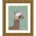 thumbnail image 1 of Fab Funky 26x32 Gold Ornate Wood Framed with Double Matting Museum Art Print Titled - Llama Bohemian 3, 1 of 4