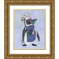 thumbnail image 1 of Fab Funky 26x32 Gold Ornate Wood Framed with Double Matting Museum Art Print Titled - Penguin Chef, 1 of 4