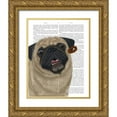 thumbnail image 1 of Fab Funky 26x32 Gold Ornate Wood Framed with Double Matting Museum Art Print Titled - Pug, Catch 2, 1 of 4