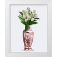 thumbnail image 1 of Fab Funky  26x32 White Modern Wood Framed Museum Art Print Titled - Chinoiserie Tulips White, Hyacinth White, Red Vase, 1 of 4