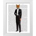 thumbnail image 1 of Fab Funky 26x32 White Modern Wood Framed Museum Art Print Titled - Fox In Evening Suit Full, 1 of 4