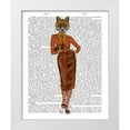 thumbnail image 1 of Fab Funky 26x32 White Modern Wood Framed Museum Art Print Titled - Fox in Orange, Full, 1 of 4