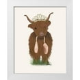 thumbnail image 1 of Fab Funky 26x32 White Modern Wood Framed Museum Art Print Titled - Highland Cow Ballet, 1 of 4