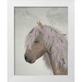 thumbnail image 1 of Fab Funky 26x32 White Modern Wood Framed Museum Art Print Titled - Horse Beige with Ribbons, 1 of 4