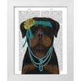 thumbnail image 1 of Fab Funky 26x32 White Modern Wood Framed Museum Art Print Titled - Rottweiler Flapper, 1 of 4