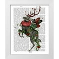 thumbnail image 1 of Fab Funky 26x32 White Modern Wood Framed Museum Art Print Titled - Strawberry Deer, 1 of 4