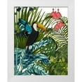 thumbnail image 1 of Fab Funky 26x32 White Modern Wood Framed Museum Art Print Titled - Toucan in Tropical Forest, 1 of 4
