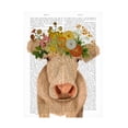 thumbnail image 1 of Fab Funky 'Cow Cream Bohemian 1 Book Print' Canvas Art, 1 of 3