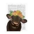 thumbnail image 1 of Fab Funky 'Cow with Flower Crown 1 Book Print' Canvas Art, 1 of 3