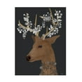 thumbnail image 1 of Fab Funky 'Deer White Flowers' Canvas Art, 1 of 3