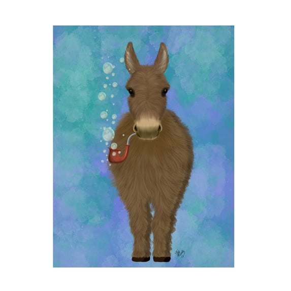 Fab Funky 'Donkey Bubble Pipe Full' Canvas Art