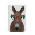 thumbnail image 1 of Fab Funky 'Donkey Red Flower Glasses Book Print' Canvas Art, 1 of 3