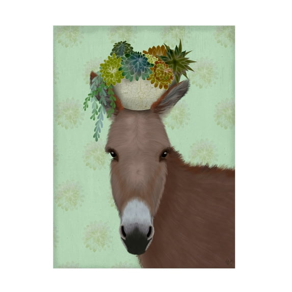 Fab Funky 'Donkey Succulent' Canvas Art