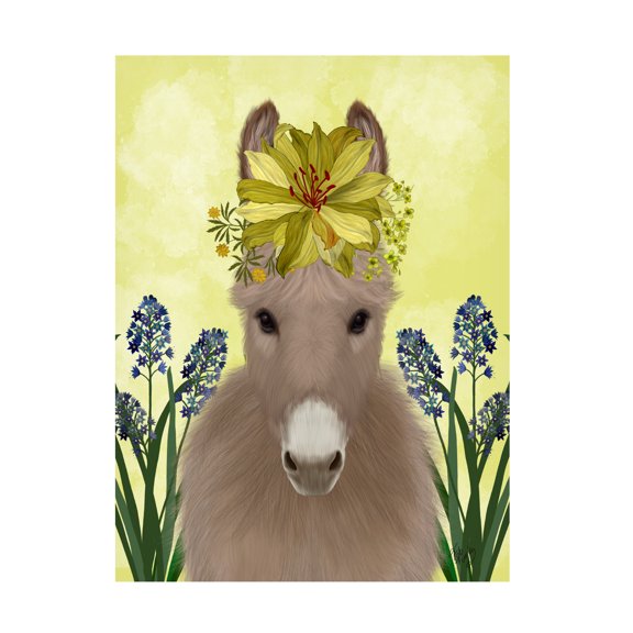 Fab Funky 'Donkey Sunflower' Canvas Art