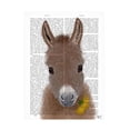 thumbnail image 1 of Fab Funky 'Donkey Yellow Flower Book Print' Canvas Art, 1 of 3