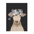 thumbnail image 1 of Fab Funky 'Goat 1 White Flowers' Canvas Art, 1 of 3