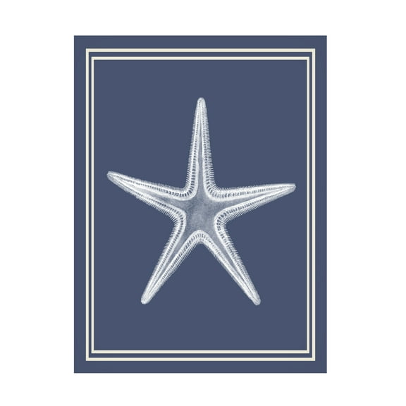 Fab Funky 'Mixed Nautical White on Indigo Blue I' Canvas Art