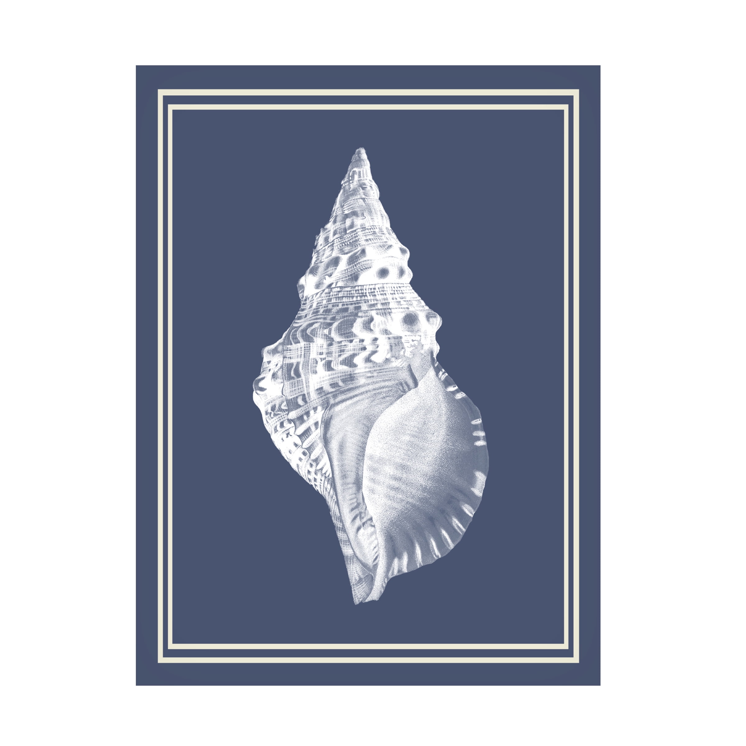 Fab Funky 'Mixed Nautical White on Indigo Blue III' Canvas Art