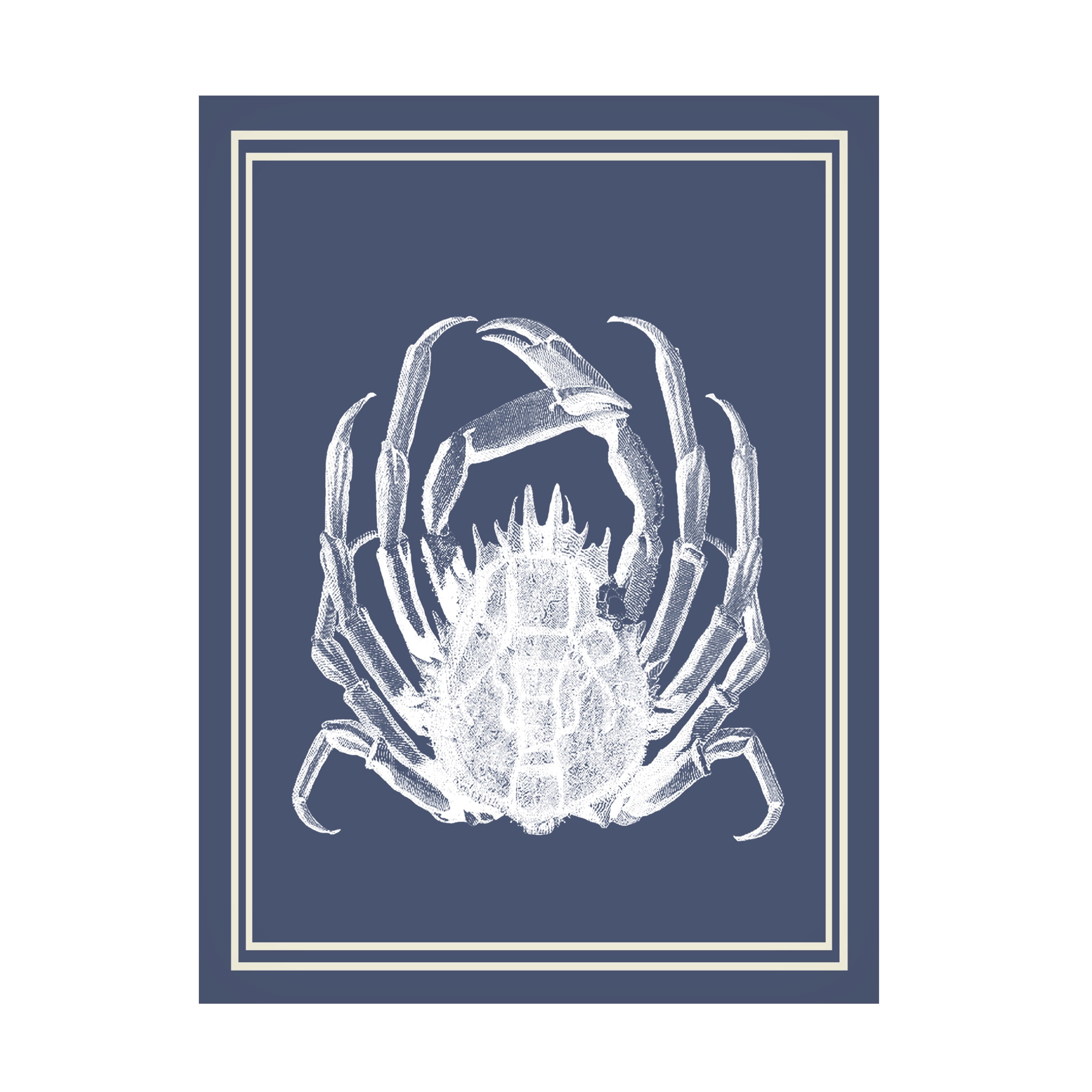 Fab Funky 'Mixed Nautical White on Indigo Blue V' Canvas Art