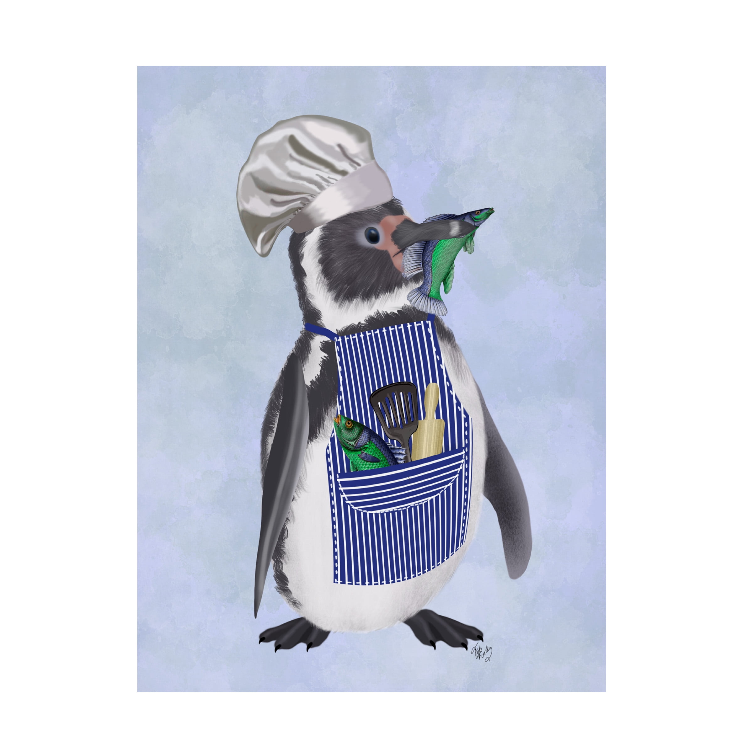 Fab Funky 'Penguin Chef' Canvas Art