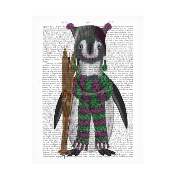 Fab Funky 'Penguin Skis Book Print' Canvas Art