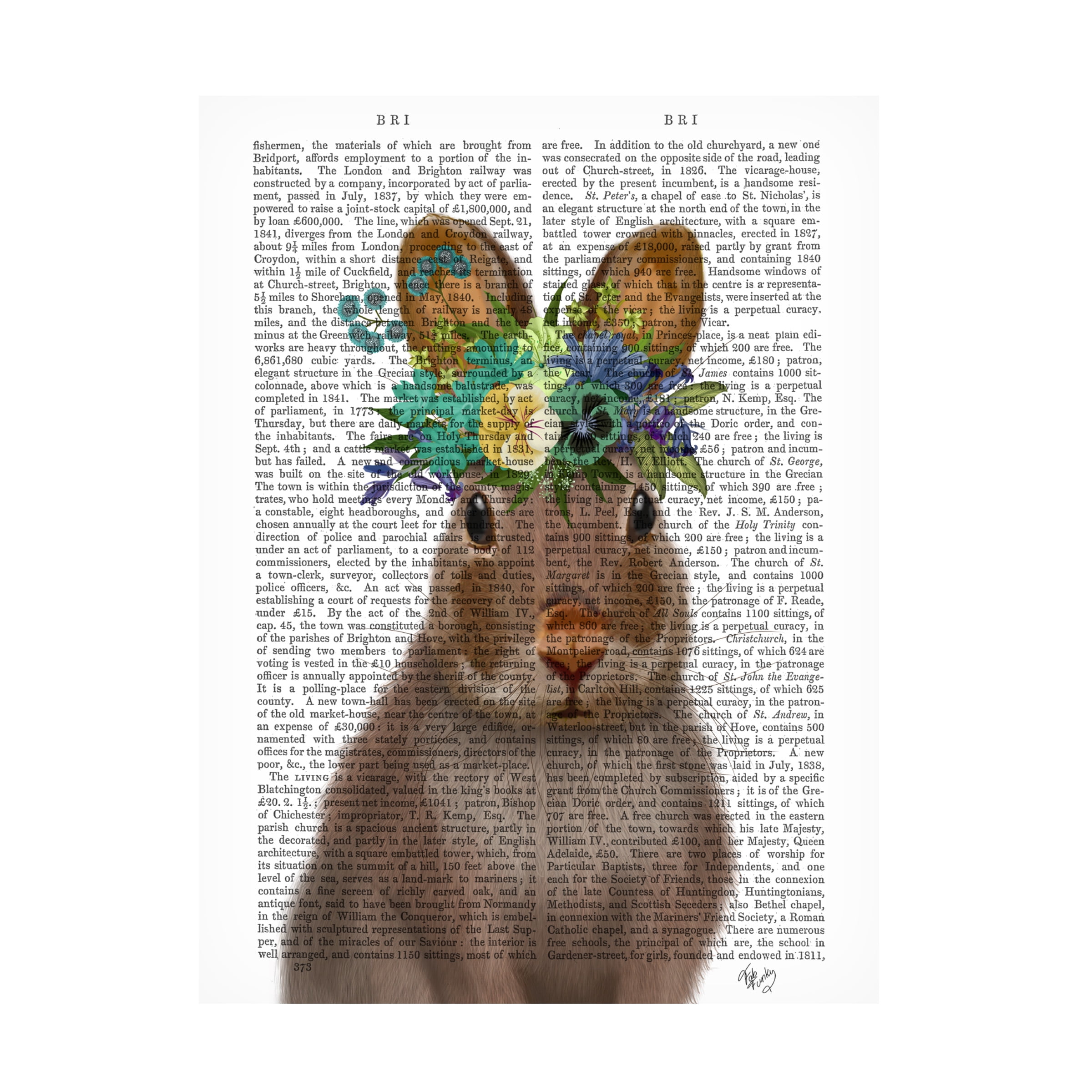 Fab Funky 'Rabbit Bohemian Book Print' Canvas Art