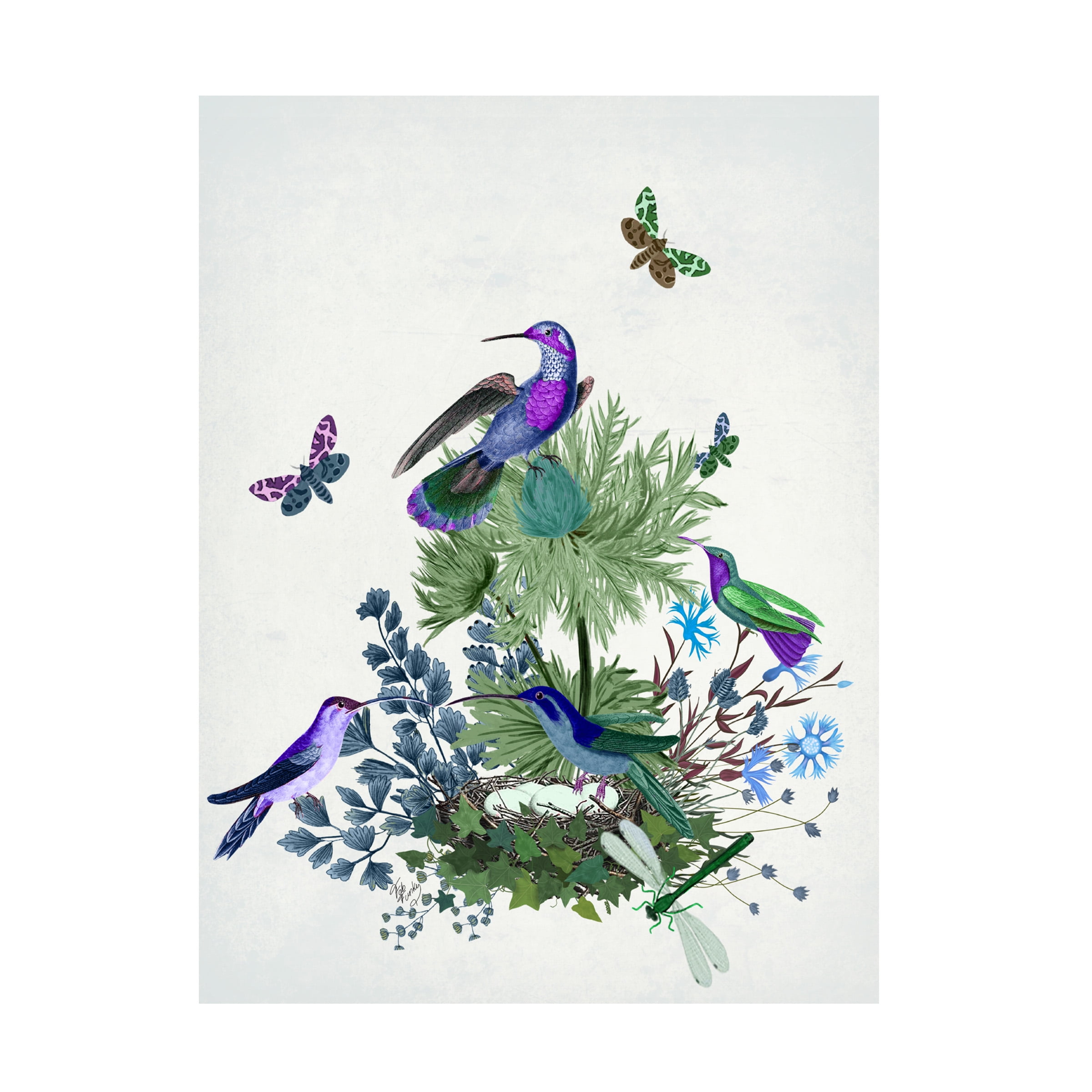 Fab Funky 'Tropical Birds Nest 1' Canvas Art