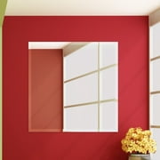 Fab Glass and Mirror Frameless Square Beveled Wall Mirror