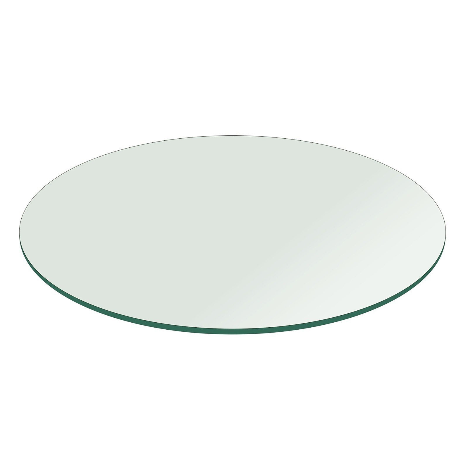 20'' Clear Tempered Glass Round Table Top with Polished Edge