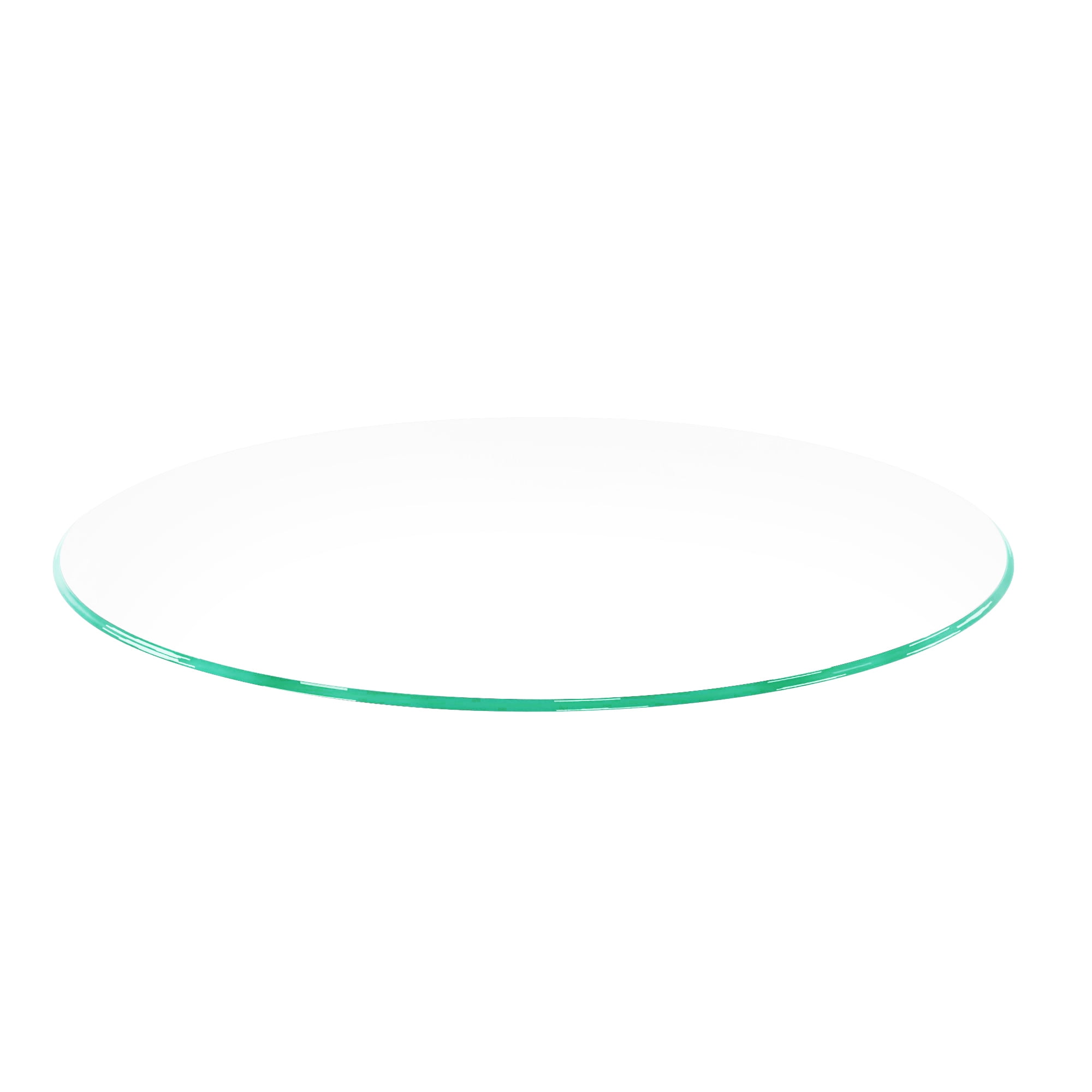 36" Clear Tempered Glass Round Table Top with Ogee Edge
