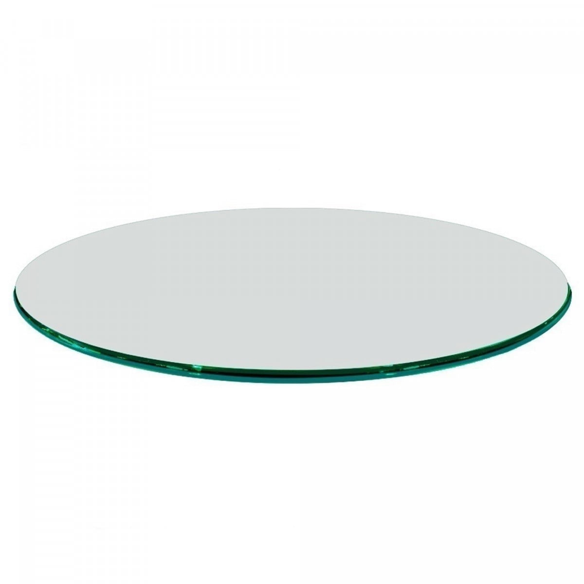 Elegant 26" Round Clear Tempered Glass Table Top with Ogee Edge