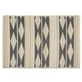 thumbnail image 1 of Fab Habitat Striped Non Slip Doormat - Durable, Thin - Recycled Plastic - Entryway, Front Door, Porch, Patio - Cairo - Natural & Black (24" x 36" Non-Slip), 1 of 7