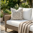 thumbnail image 1 of Fab Habitat Indoor/Outdoor Throw Pillow Made from Recycled Polyester Yarn - Double Sided, Stain Resistant, Machine Washable - Medallion - Patio, Deck, Porch, Living Room - Arley Khaki (20" x 20"), 1 of 7