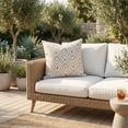 thumbnail image 1 of Fab Habitat Indoor/Outdoor Throw Pillow Made from Recycled Polyester Yarn - Double Sided, Stain Resistant, Machine Washable - Modern - Patio, Deck, Porch, Living Room - Nakano Beige/White (20" x 20"), 1 of 8
