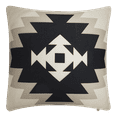 thumbnail image 1 of Fab Habitat Indoor/Outdoor Throw Pillow Made from Recycled Polyester Yarn - Stain Resistant, Machine Washable, Insert Included - Patio, Deck, Porch, Living Room - Astana - Black Kilim (20" x 20"), 1 of 8