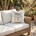 thumbnail image 1 of Fab Habitat Indoor/Outdoor Throw Pillow Made from Recycled Polyester Yarn - Stain Resistant, Machine Washable, Insert Included - Patio, Deck, Porch, Living Room - Watercolor Llama Multi (20" x 20"), 1 of 8